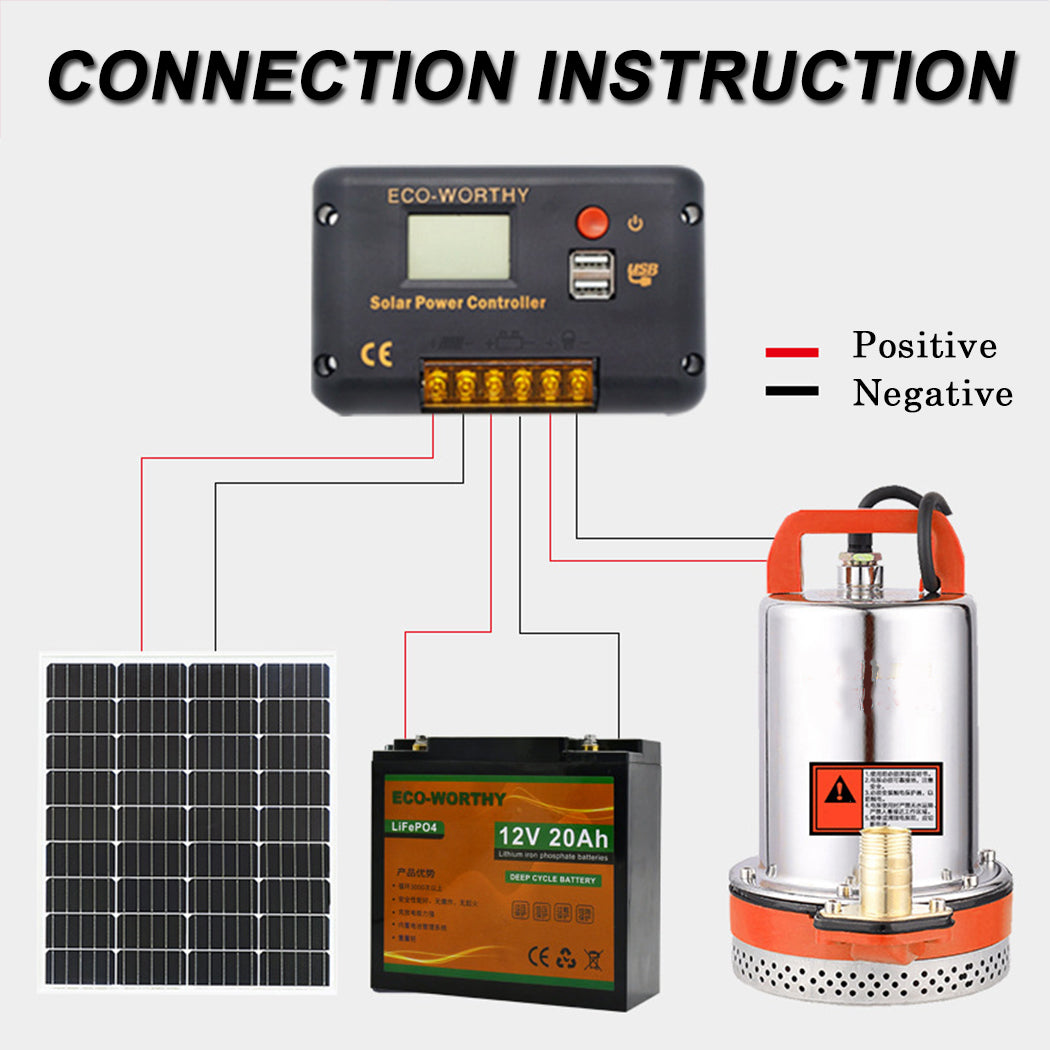 Solar Powered Submersible Pump with Battery Solar Panel sprinkler irrigation